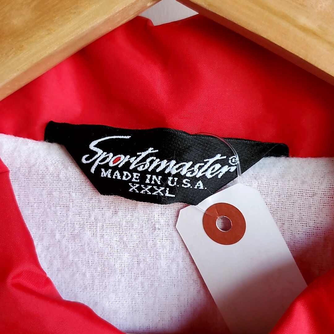C75 USA製 Sportsmaster ナイロン コーチジャケット sizeXXXL 赤 C75 USA製 Sportsmaster ナイロン コーチジャケット sizeXXXL 赤