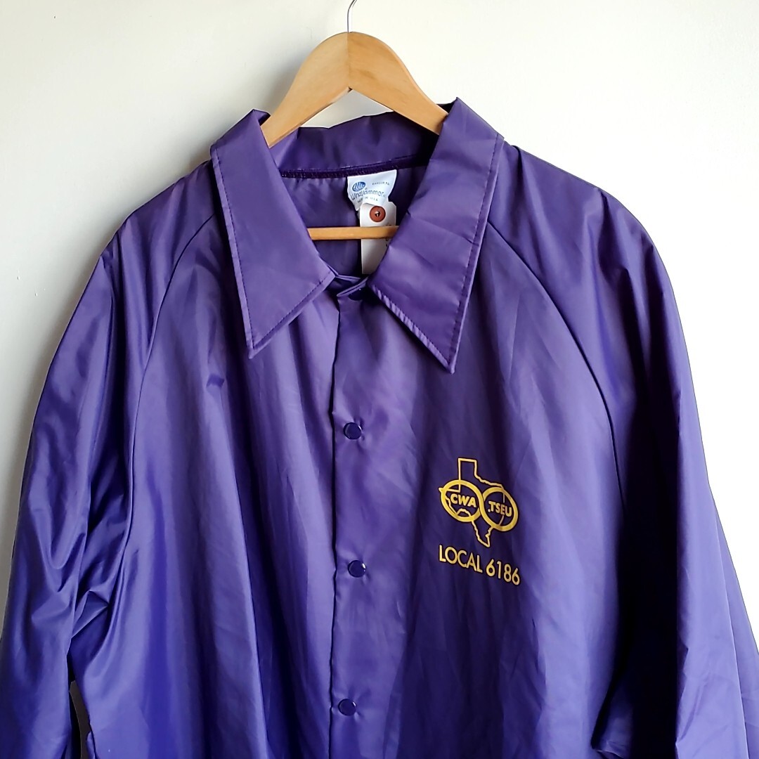 C76 USA製 Wind Jammer ナイロン コーチジャケット size4XL 紫 C76 USA製 Wind Jammer ナイロン コーチジャケット size4XL 紫