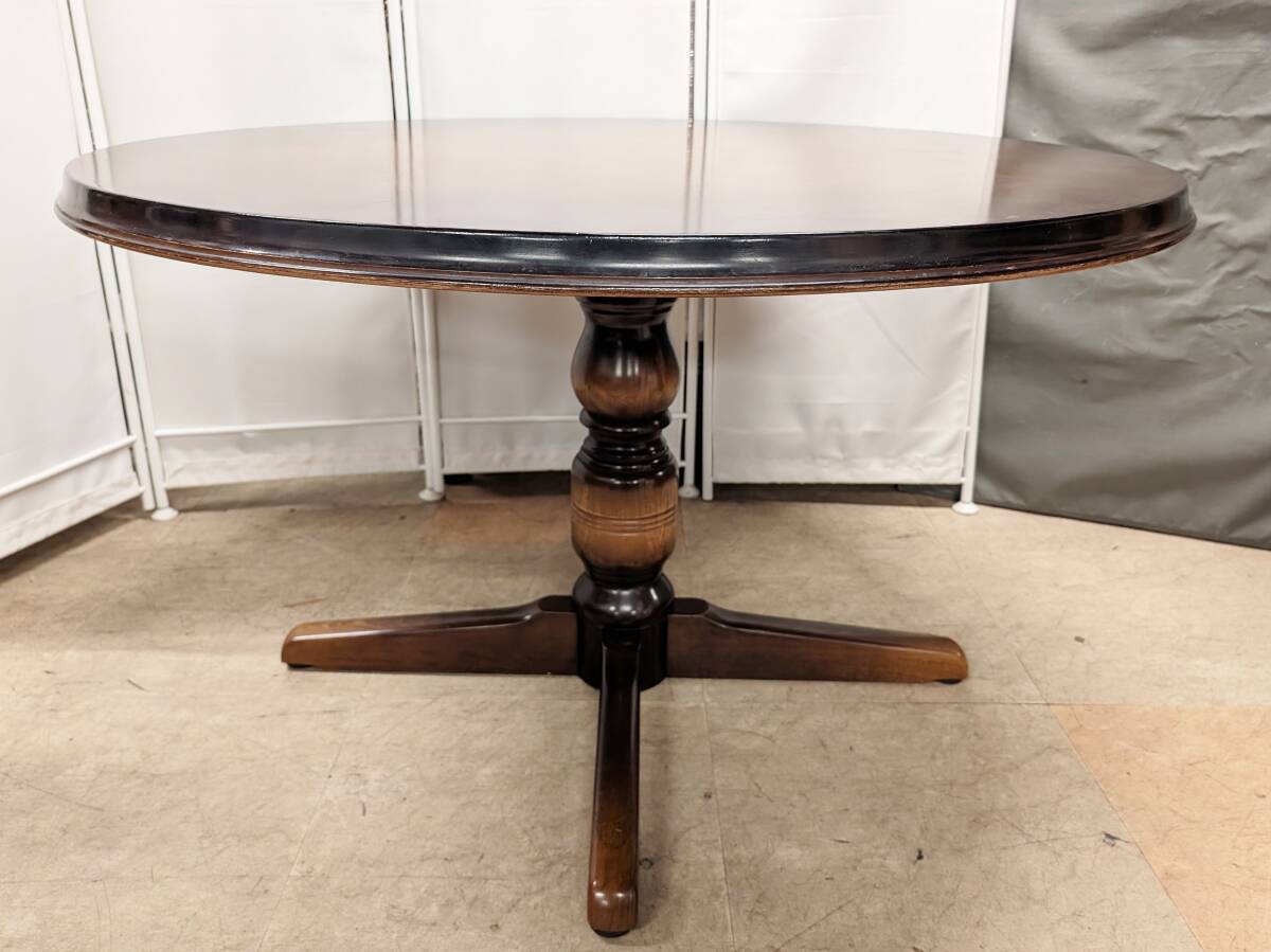 キツツキ 飛騨産業 穂高シリーズ 120㎝ ダイニングテーブル ラウンドテーブル 円卓 食卓テーブル 丸テーブルの画像2
