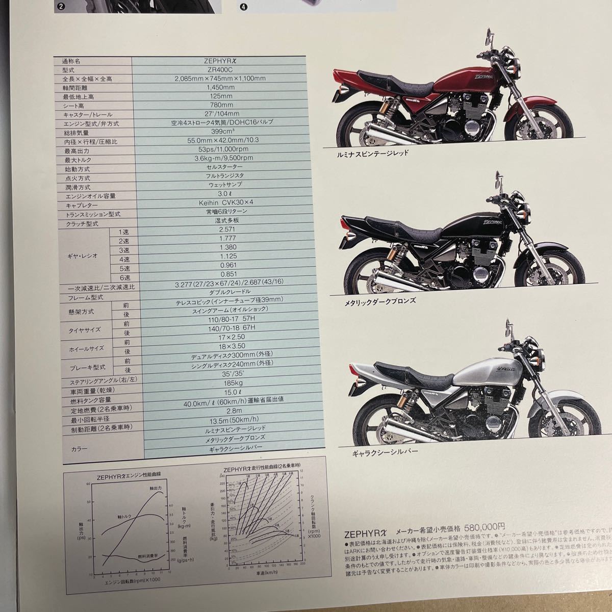 カワサキ ゼファーXカイ ZR400C カタログ KK133_画像3