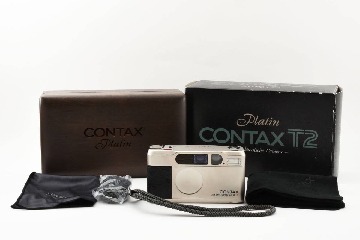 ★☆ CONTAX コンタックス T2 Platin 希少美品 箱付 動作良好！ #2091366 ★☆の画像1