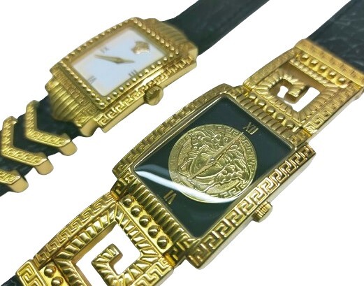 GIANNI VERSACE ヴェルサーチ 時計 メデューサ ゴールドカラー ヴィンテージ 2点セット_画像5