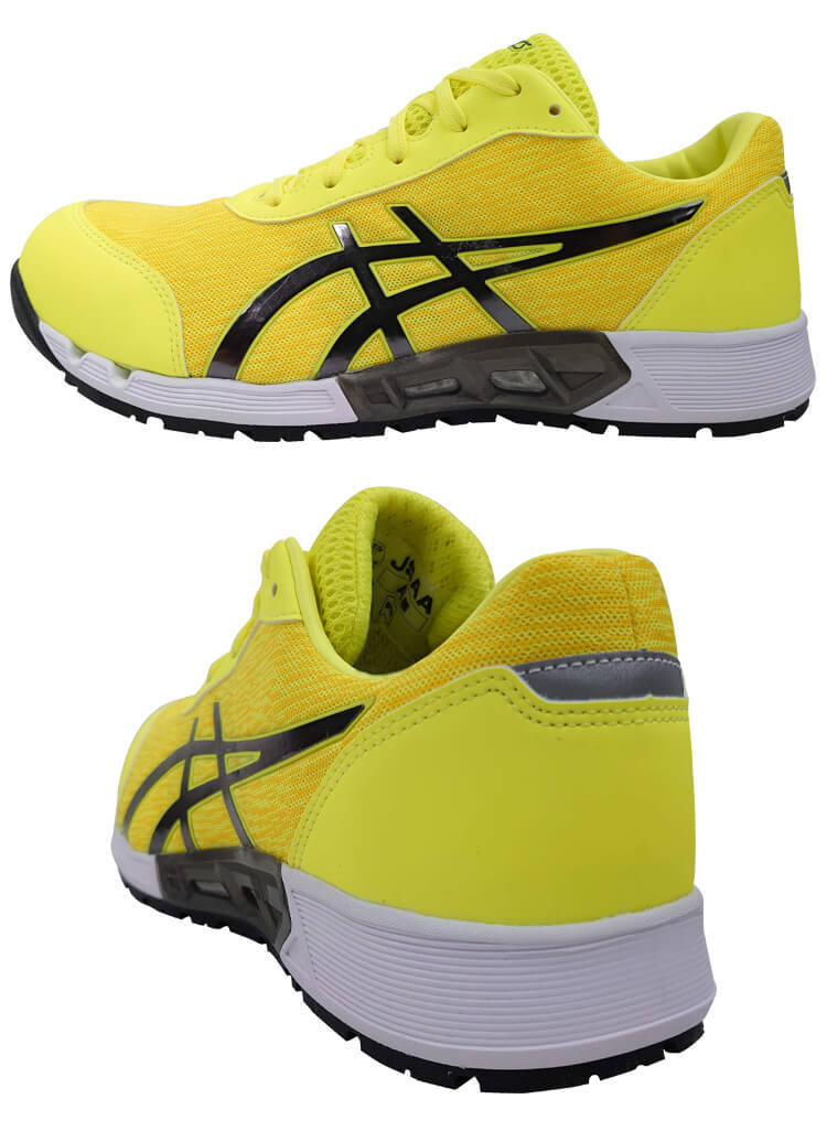  safety shoes Asics wing jobJSAA standard A kind recognition goods CP212 AC 25.0cm 750 flash yellow × black 