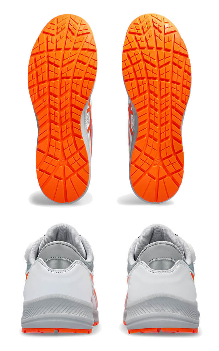  safety shoes Asics wing jobCP219 BOA low cut type 30.0cm 100 white × orange 