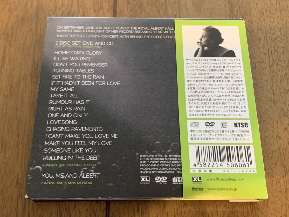 CD「ライヴ・アット・ザ・ロイヤル・アルバート・ホール Adele/Live At The Royal Albert Hall(2011)」アデル 即決！_画像2