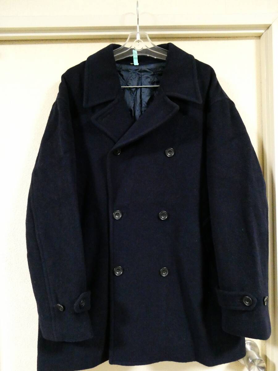  world made * UNTITLED* dark blue navy * pea coat * reverse side quilting * cleaning settled 