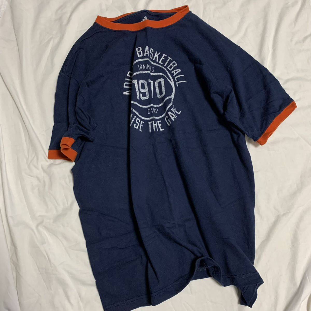 ヨーロッパ古着 adidas バスケットボール リンガー Tシャツ ヴィンテージ vintage 90s 80s アディダス バスケ us古着 海外古着_画像1