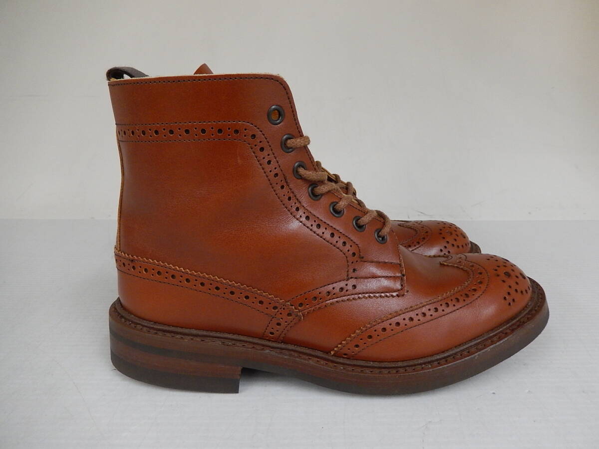 Tricker’s　モールトンカントリーブーツ　サイズ6.5（約25ｃｍ）ブラウン系　トリッカーズ　ウイングチップ_画像4