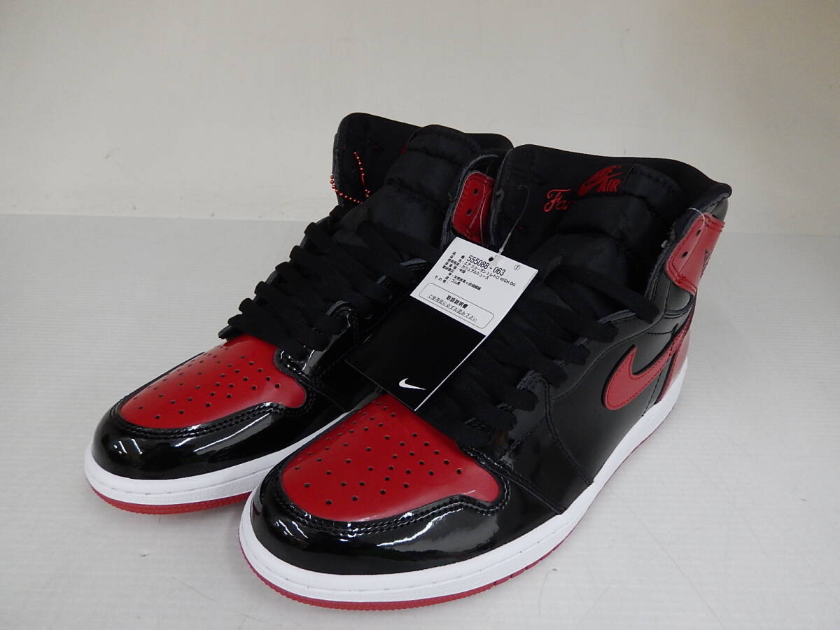 NIKE　AIR　JORDAN1　RETRO　HI　OG　28.5ｃｍ　555088-063　パテントブレッド　ナイキ　エアジョーダン1_画像1