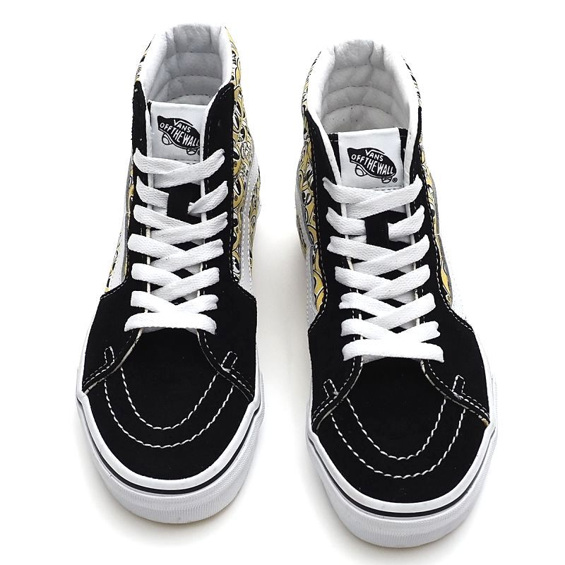 A05168VL13 未使用品 VANS × MOONEYES/SK8-HI スニーカー 【サイズ：23.5cm】 イエロー/ブラック バンズ ムーンアイズ レディースの画像3