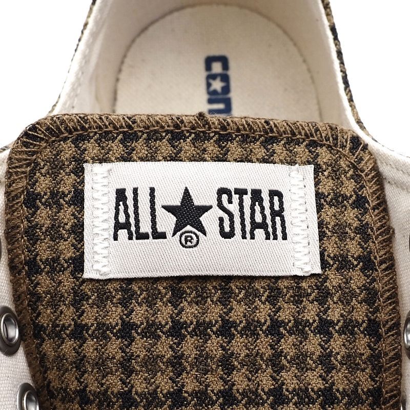 C0586S 新品 CONVERSE/ALL STAR スニーカー 【サイズ：US8(26.5cm)】 ベージュ チェック コンバース の画像6