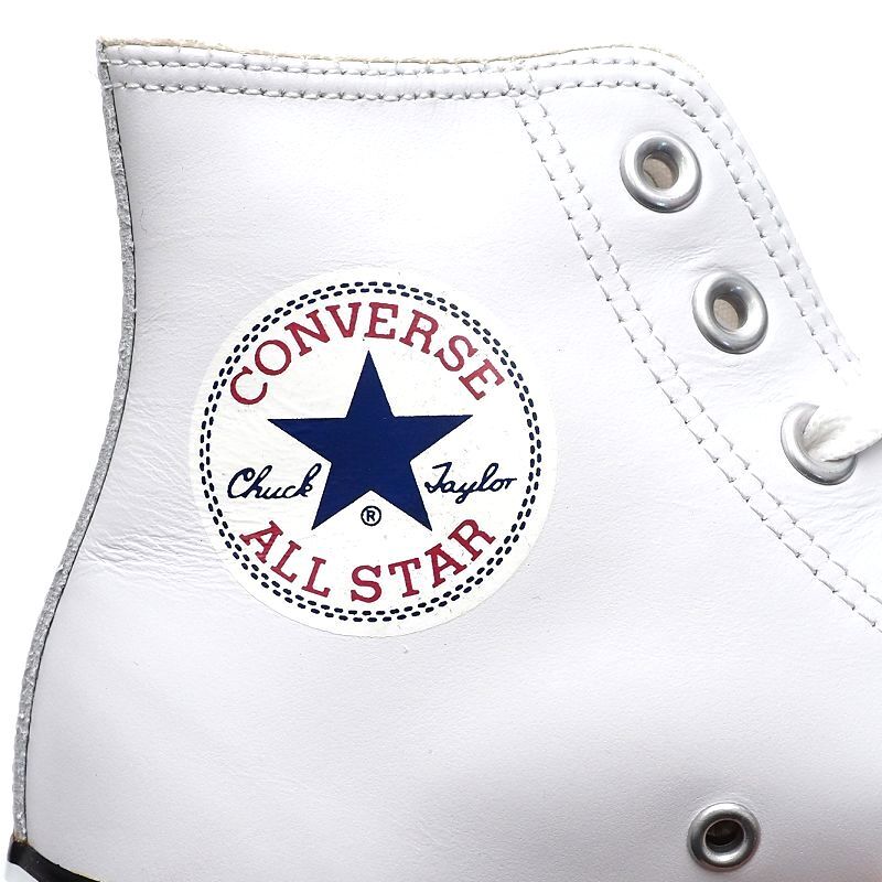 A05170YU9 未使用品訳あり CONVERSE/ALL STAR レザースニーカー 【サイズ：US7(25.5cm)】 ホワイト 1B907 オールスター コンバース _画像4