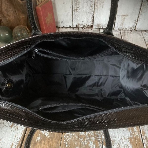  free shipping No-brand python leather Boston bag . snake .. original leather exotic leather handbag black black lady's woman 
