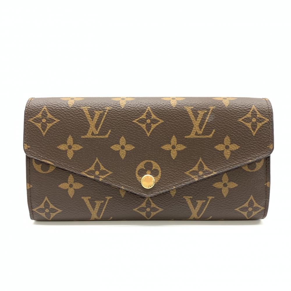 LOUIS VUITTON ルイヴィトン M62235 ポルトフォイユ・サラ モノグラム 長財布 ブラウン ピンク ローズバレリーヌ 管理RT36365_画像1