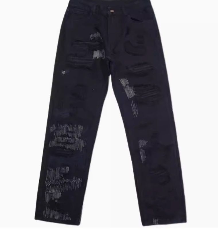【新品未使用】RILLFY デザインパンツ Black L パンツ