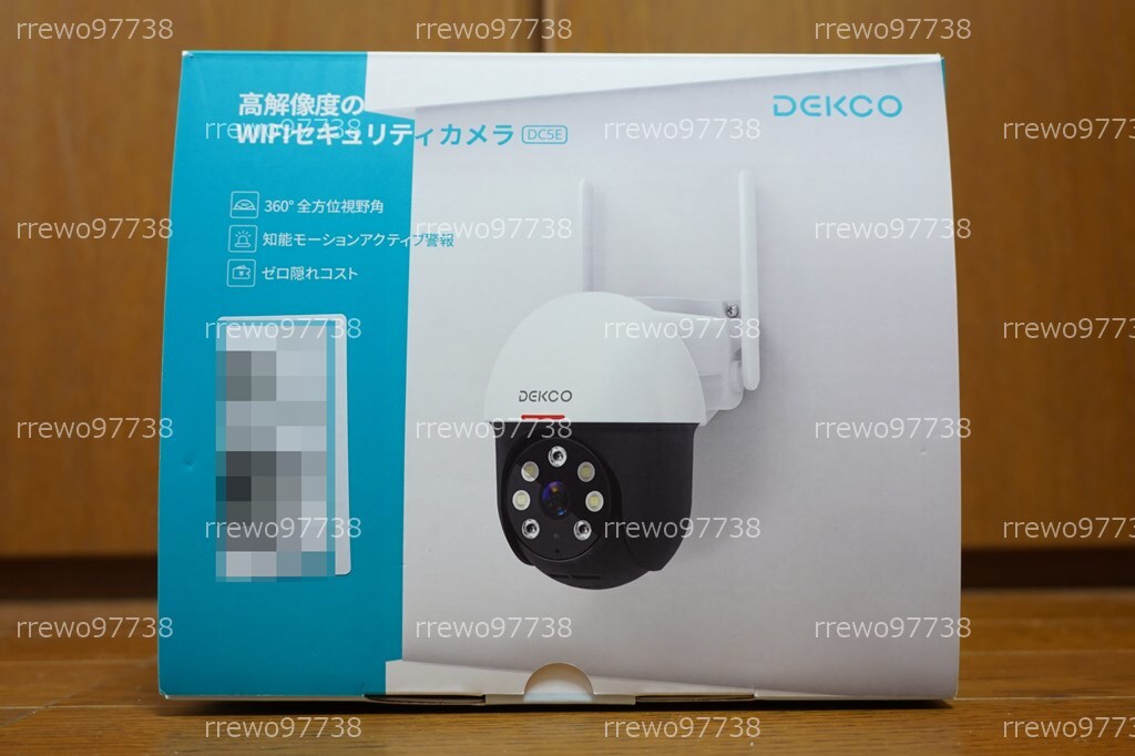 【新品】DEKCO 無線 監視カメラ DC5E Wi-Fi 遠隔操作 動体検知 赤外線 マイク スピーカー内蔵 スマートフォン 防水防塵 技適 ズーム 360度_Wi-Fi、夜間監視対応監視カメラ