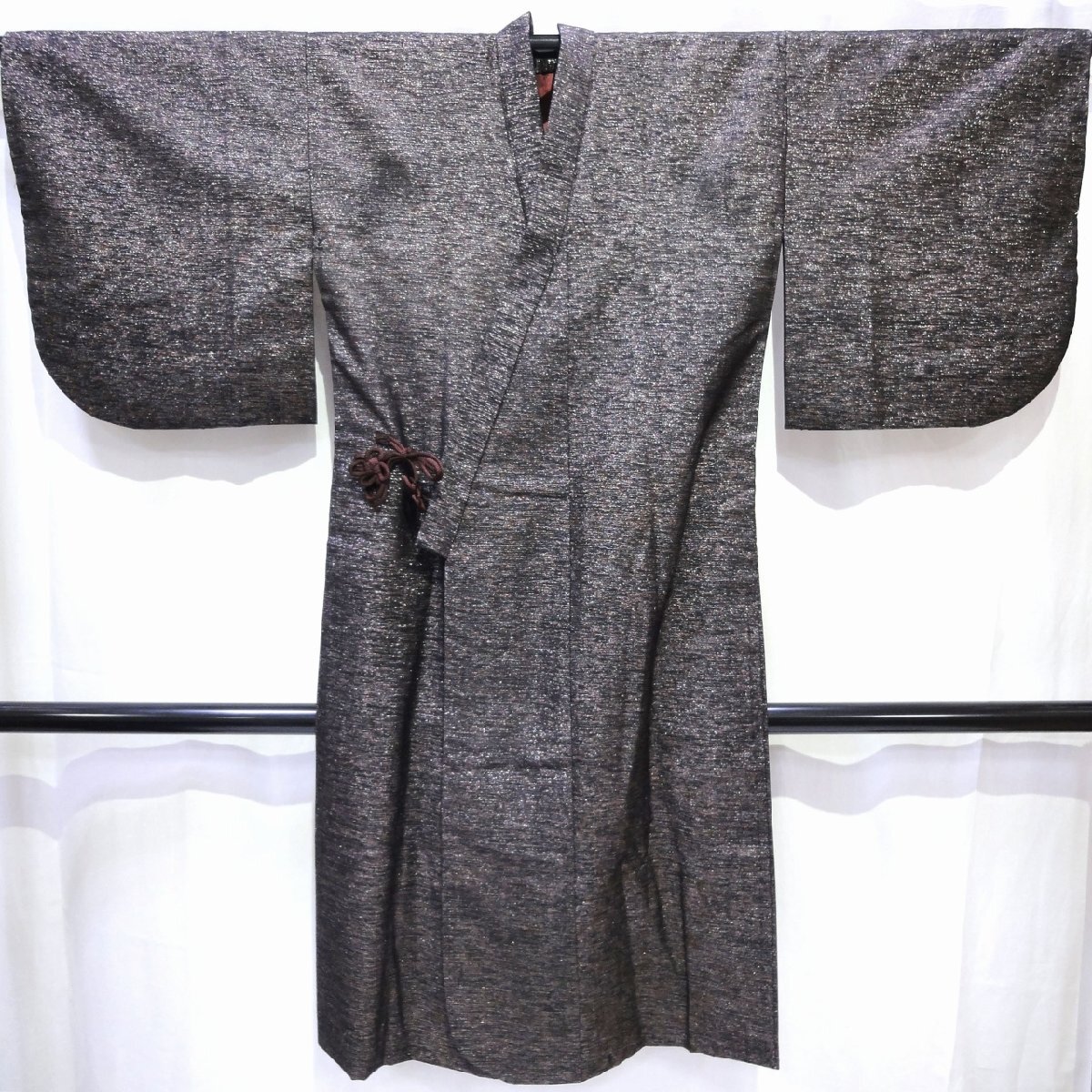 正絹・道中着・着物・和装コート・ラメ入り・No.200701-0450・梱包サイズ60