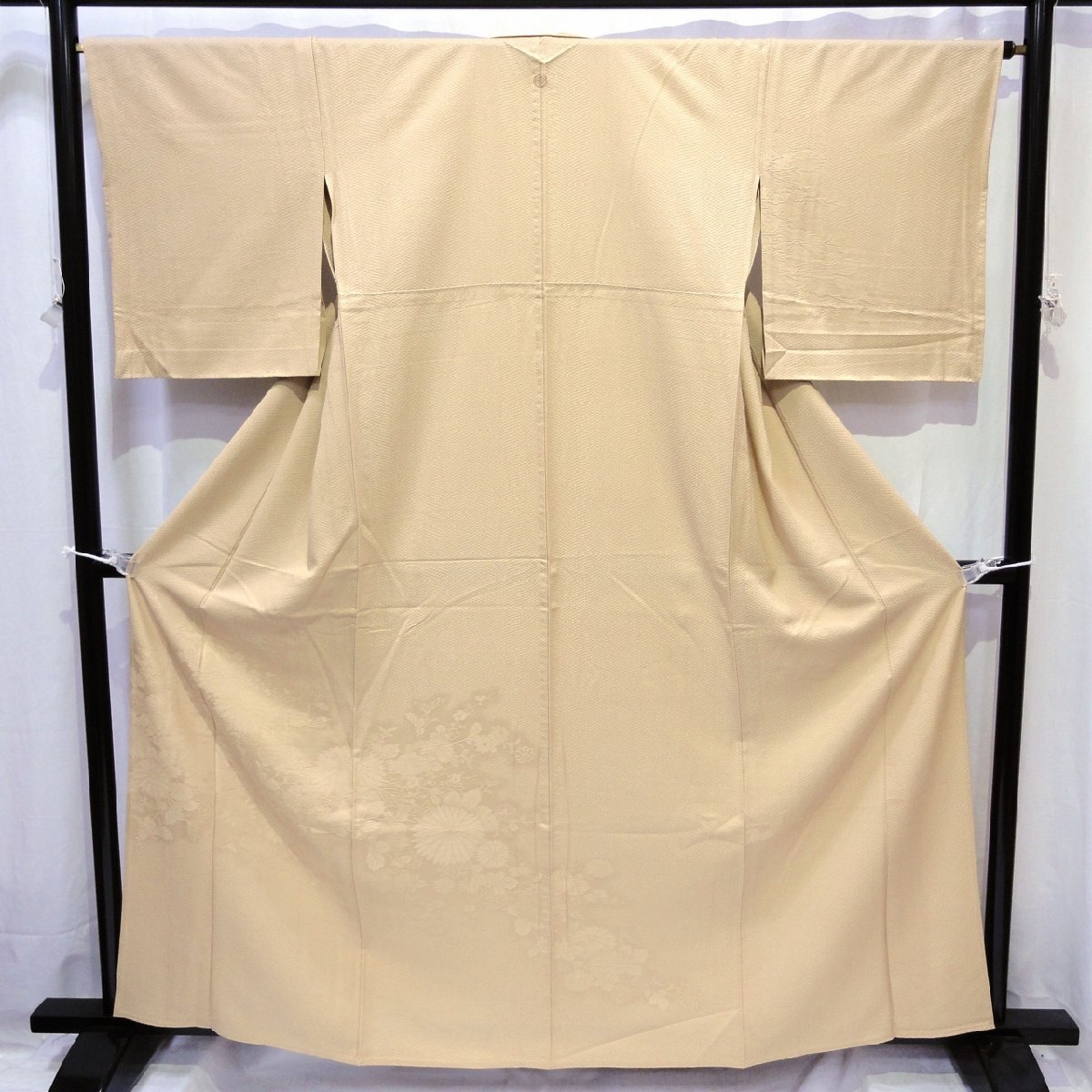 正絹・色無地・着物・一つ紋・単衣・No.200701-0428・梱包サイズ60