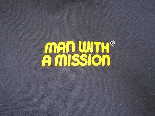 MAN WITH A MISSION マンウィズアミッション パウエル ボーンズ 裏起毛スウェットパーカー S ネイビー【中古】YO3034SAI【送料無料】の画像3