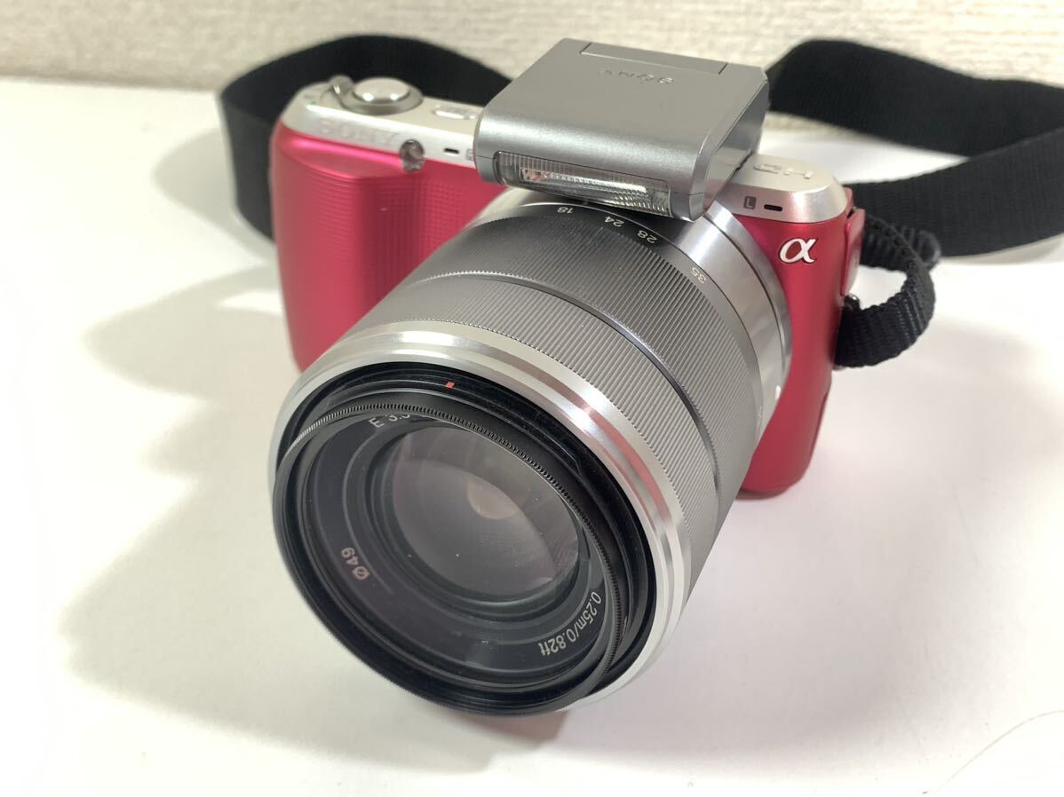 SONY ソニー NEX-C3 デジタルカメラ レンズキット セット SEL55210 SEL1855 SEL16F28 本体とレンズのみ 通電 動作未確認 IK_画像2