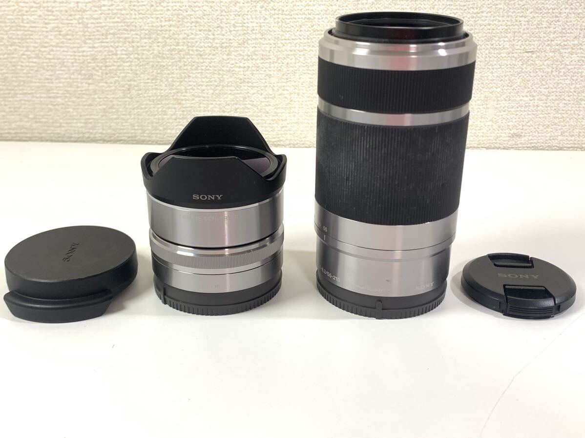 SONY ソニー NEX-C3 デジタルカメラ レンズキット セット SEL55210 SEL1855 SEL16F28 本体とレンズのみ 通電 動作未確認 IK_画像6
