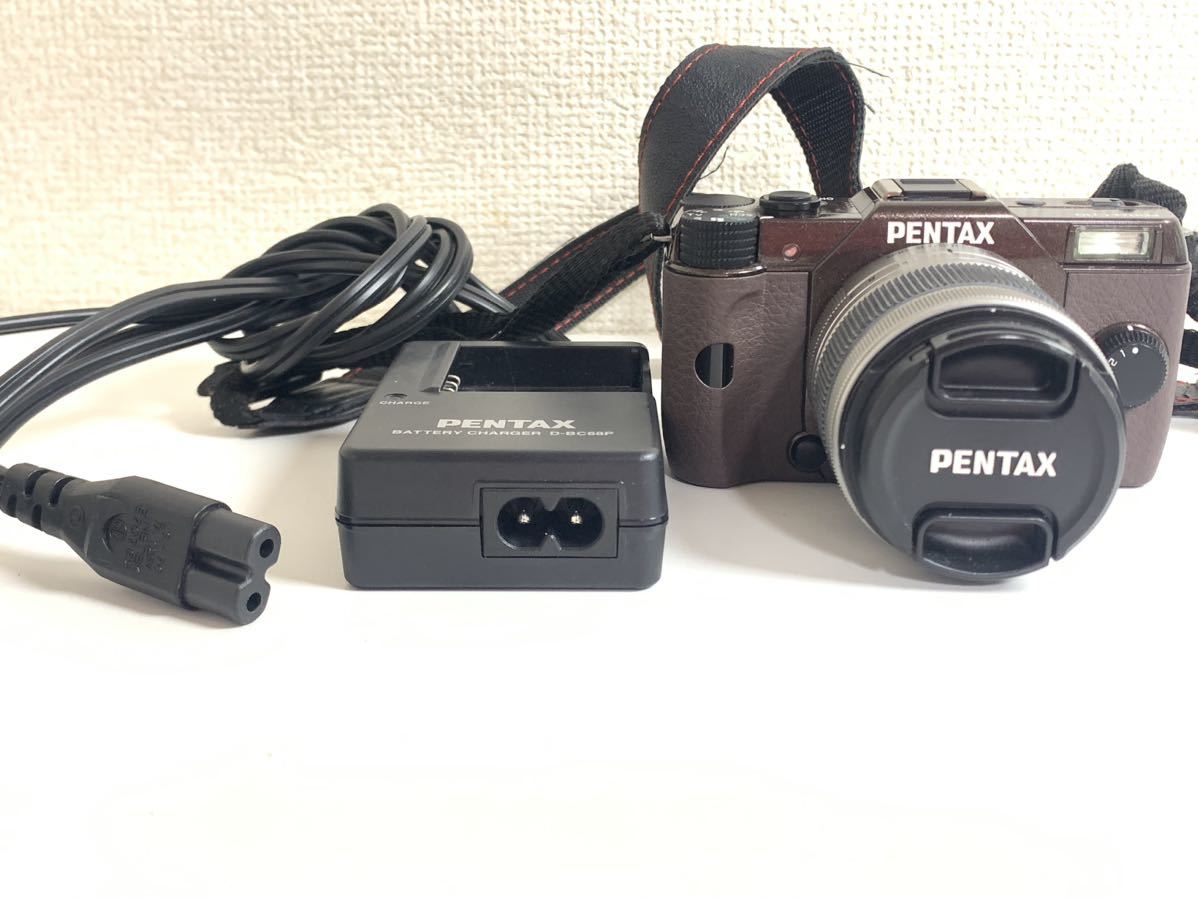 PENTAX ペンタックスQ10 デジタルカメラ ブラウン 本体 充電器 通電確認済み KD_画像1