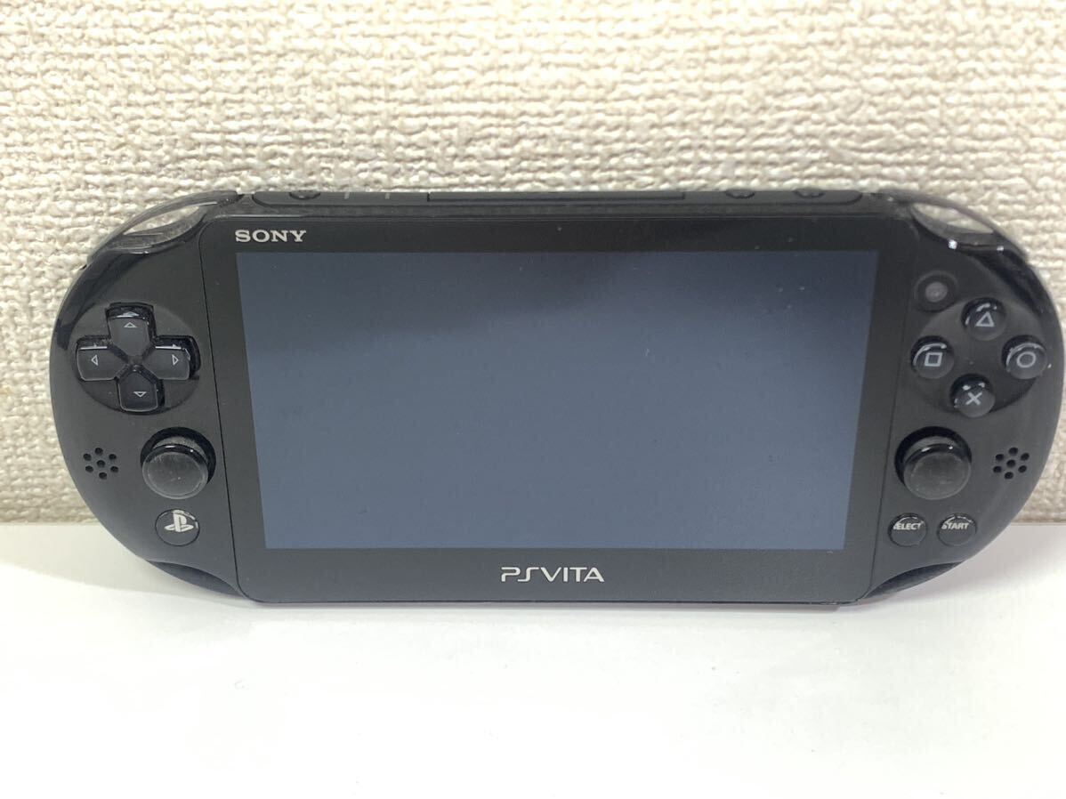SONY ソニー PlayStation Vita PSVITA ブラック PCH-2000 ゲームソフト 8G ソードアートオンライン ワールドトリガー 通電 動作 未確認 K_画像2