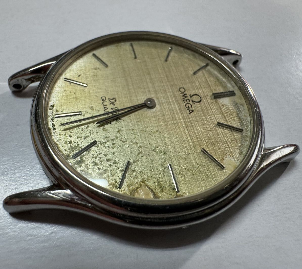 オメガ デビル クォーツ Ref,191.0077 Cal,1365 OMEGA De Ville QUARTZ 腕時計　プッシュリューズ　メンズ　ラグ幅18mm 動品　69-1