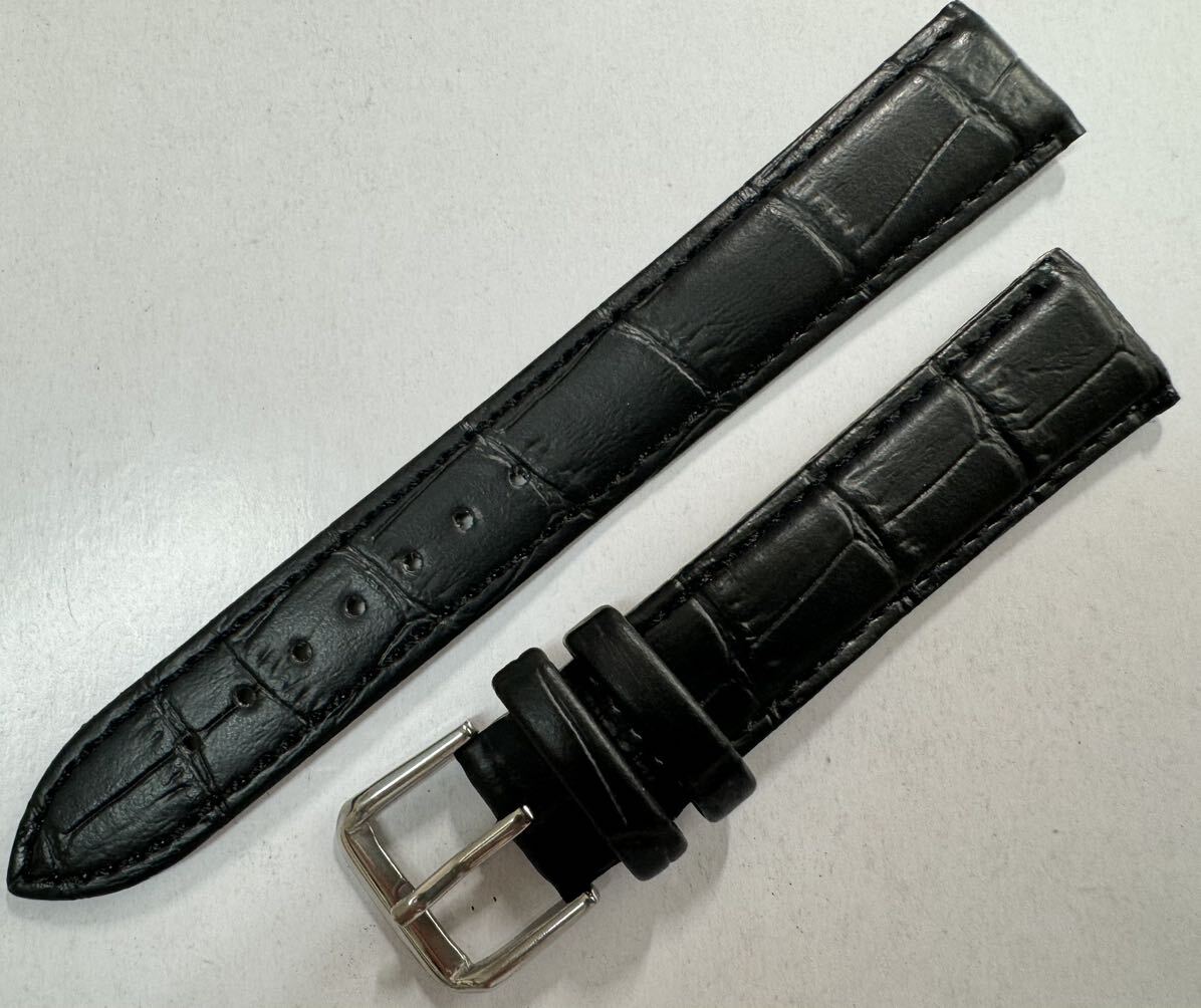 定形外送料120円～ 18mm ベルト 腕時計 レザーベルト  革ベルト watch leather bracelet 型押し 7の画像2