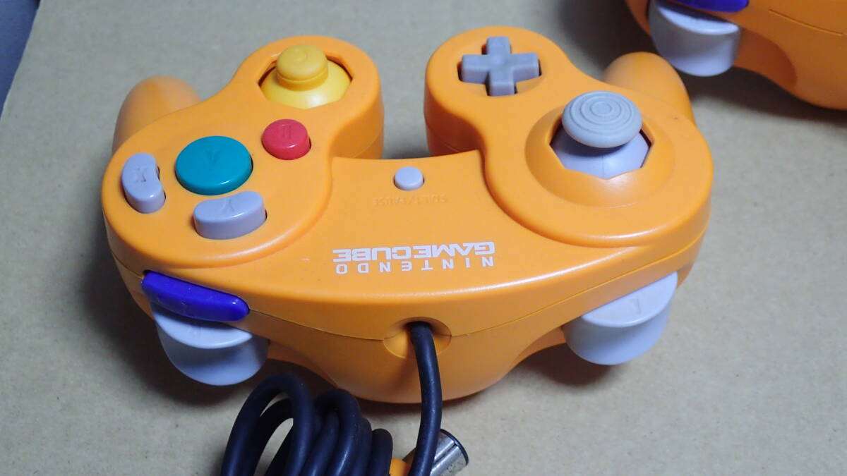3個セット　　　中古品　Nintendo　gamecube　ゲームキューブ コントローラー オレンジ DOL-003_画像6