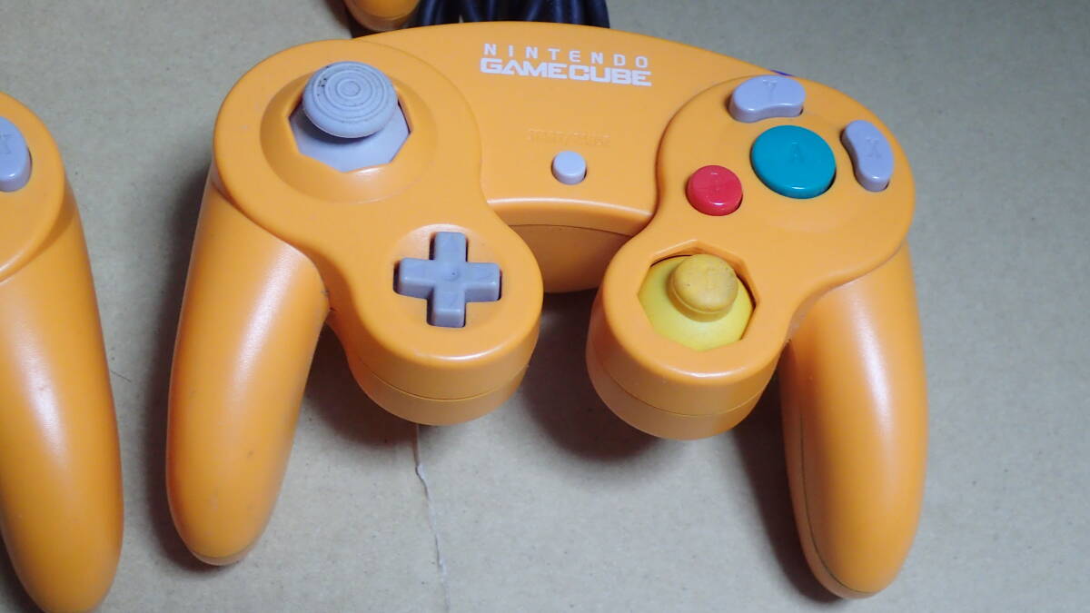 3個セット　　　中古品　Nintendo　gamecube　ゲームキューブ コントローラー オレンジ DOL-003_画像3