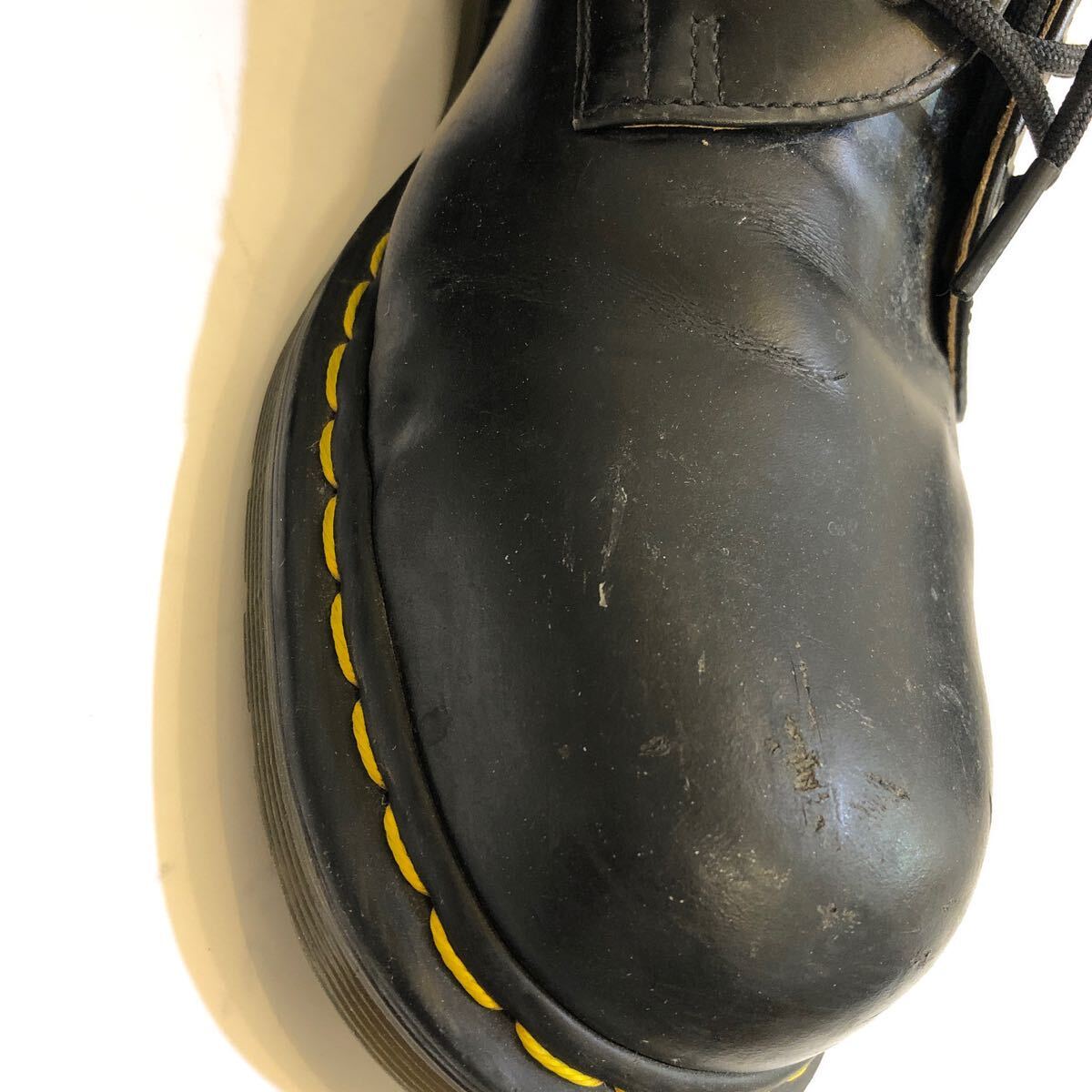 Dr.Martens Dr. Martens 3 hole iron plate entering leather shoes black UK9 EU43 shoes 