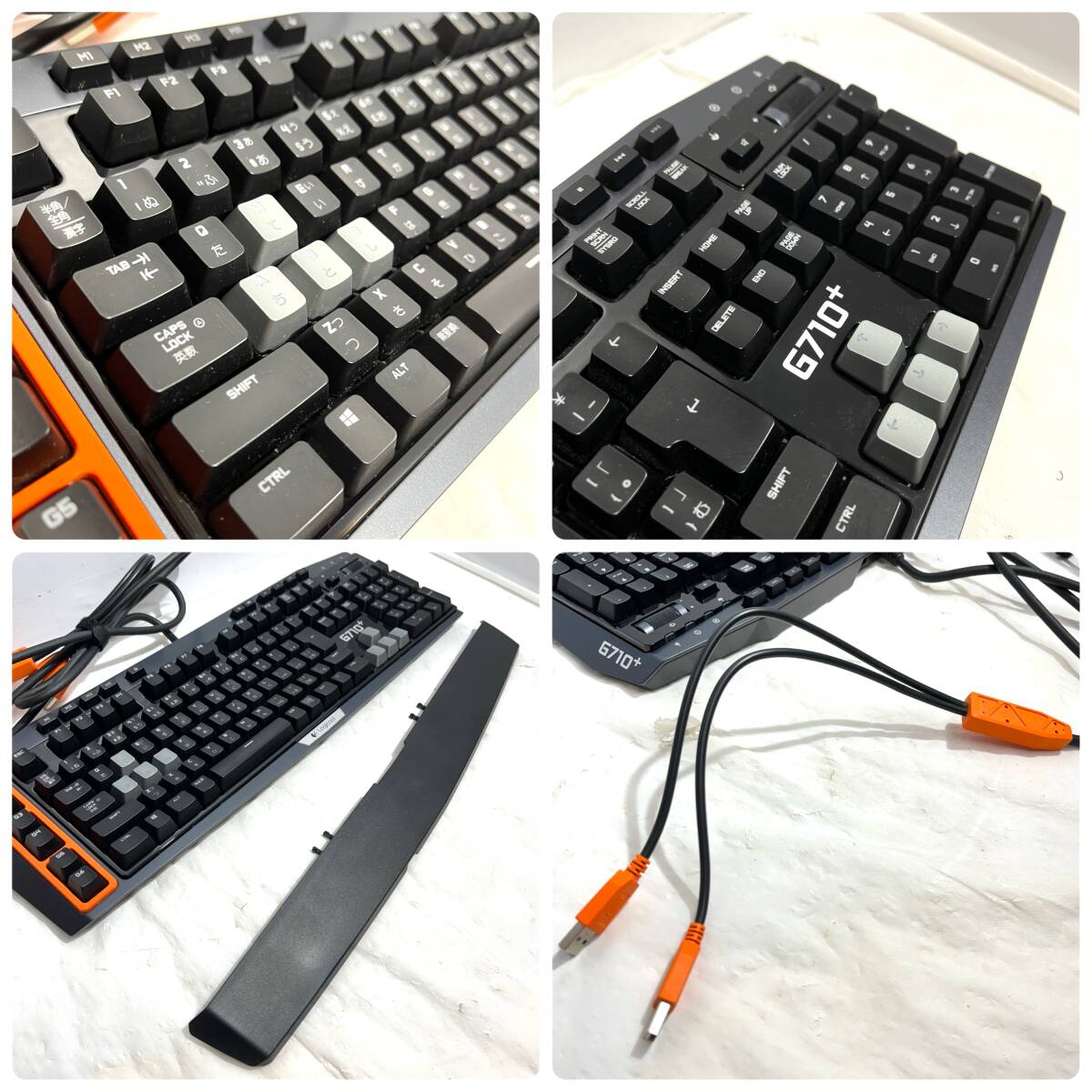 (志木)【美品 動作品】logicool/ロジクール G710+ メカニカルゲーミングキーボード 日本語配列 テンキー 有線 茶軸 パソコン (o)_画像6