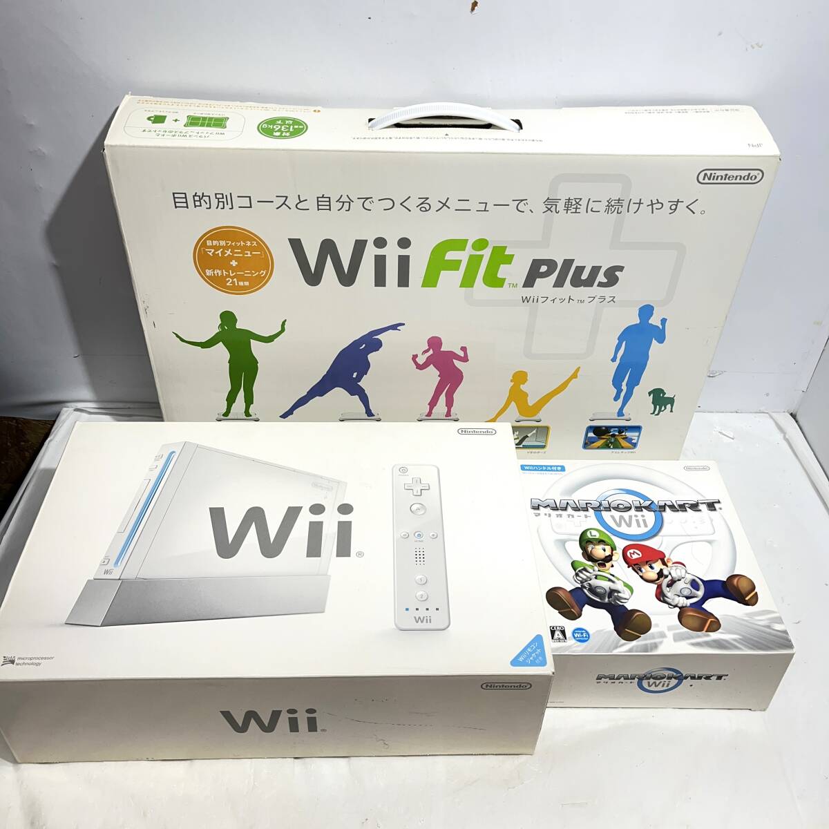 (. tree )[ box attaching operation goods ]Nintendo/ nintendo wii body wii fit Plus soft 2 point balance board Mario Cart controller accessory great number (o)