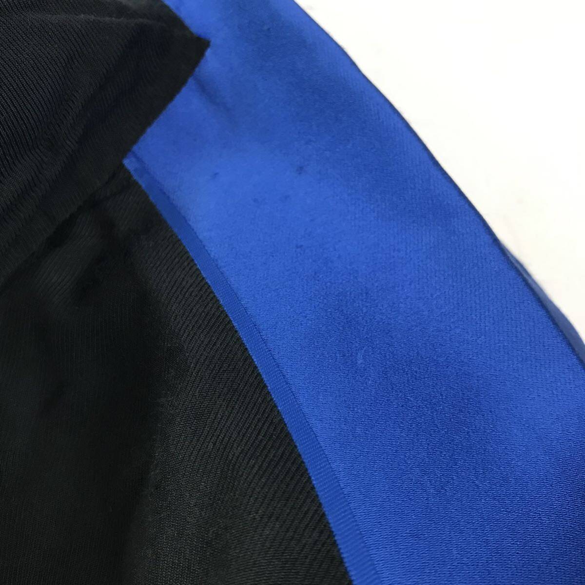 h71 STELLA McCARTNEY ステラマッカートニー テーラードジャケット ウール100% ブラック ブルー 38 イタリア製 フォーマル ビジネス 正規品_画像6