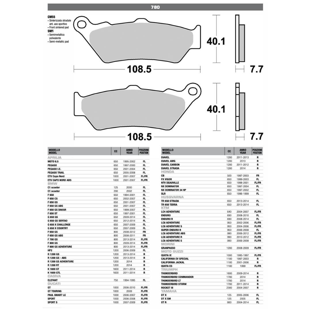  last 1![ free shipping ]BMW F850GS ADVENTURE F700GS F650GS G650GS another for .. pad BRAKING #780CM55