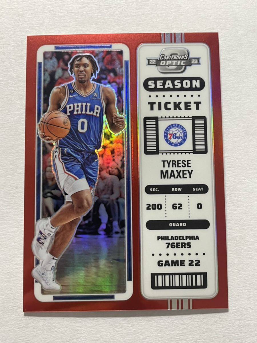 Tyrese Maxey 2022 Contenders Optic RED NBAカードの画像1