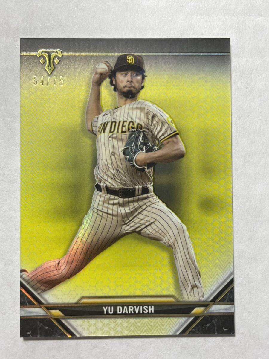 75枚限定 ダルビッシュ有 2022 Topps Tripple Threads GOLD YELLOW パラレル Yu Darvish MLBカード _画像1