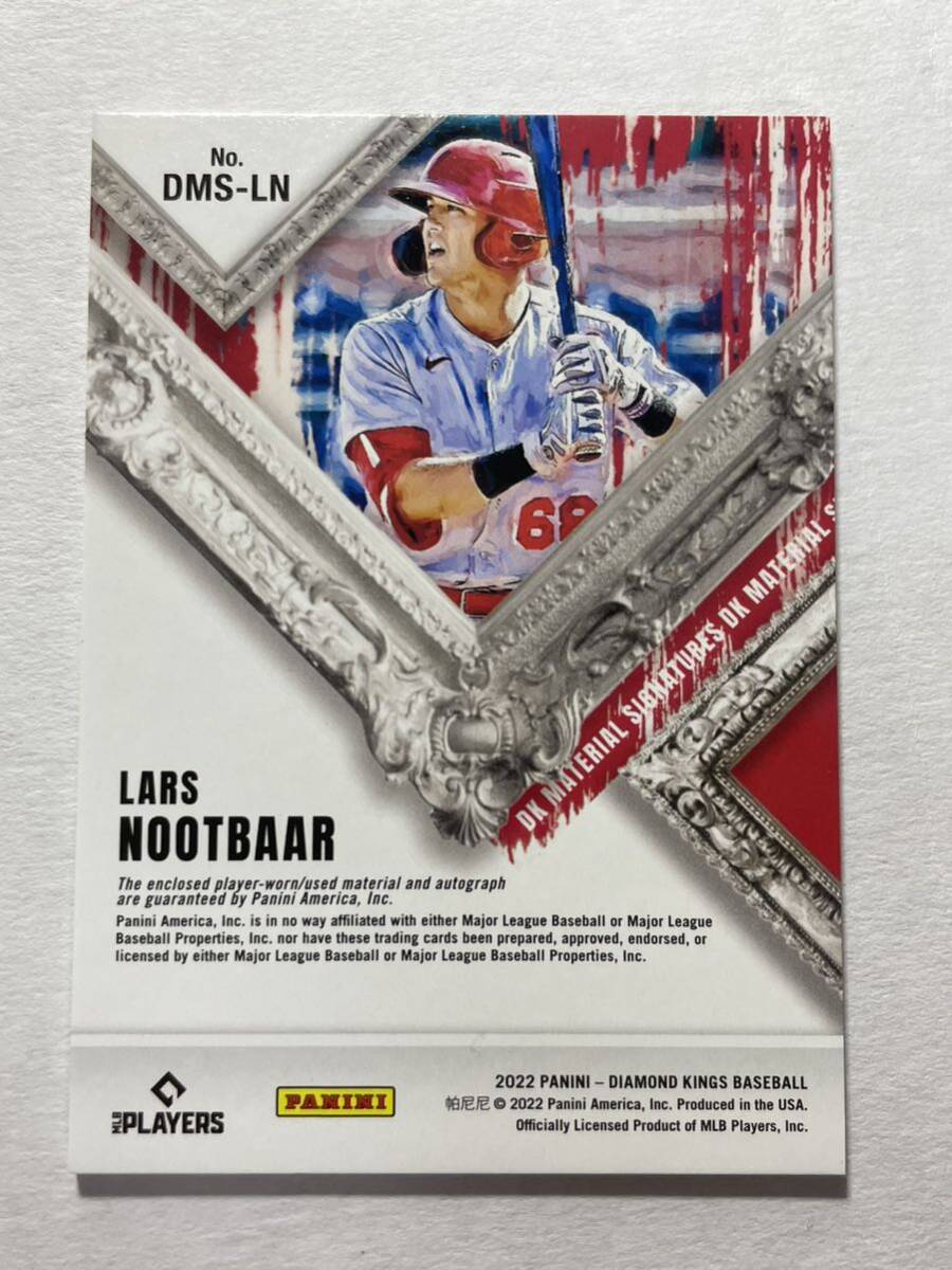 Lars Nootbaar ラーズ ヌートバー Diamond Kings RC Patch Auto RPA #DMS-LN WBC パッチ サイン 日本代表 直筆サイン Autograph _画像2