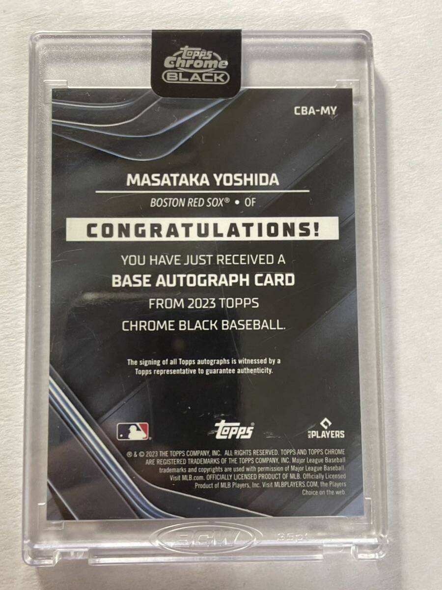 99枚限定 吉田正尚 2023 Topps Chrome Black GREEN直筆サインカード ルーキーサイン Masataka Yoshida Rookie Autograph MLBカード WBCの画像2