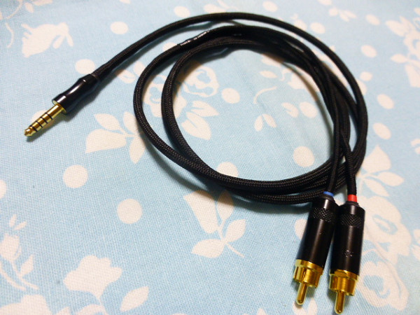 4.4mm5極 R2R2000 DX220MAX Cayin N6ii (E02) KANN ALPHA iFi Audio ZEN DAC 等 → RCA×2 据え置き 機へ ライン入力 ケーブル MOGAMI 2799_画像1