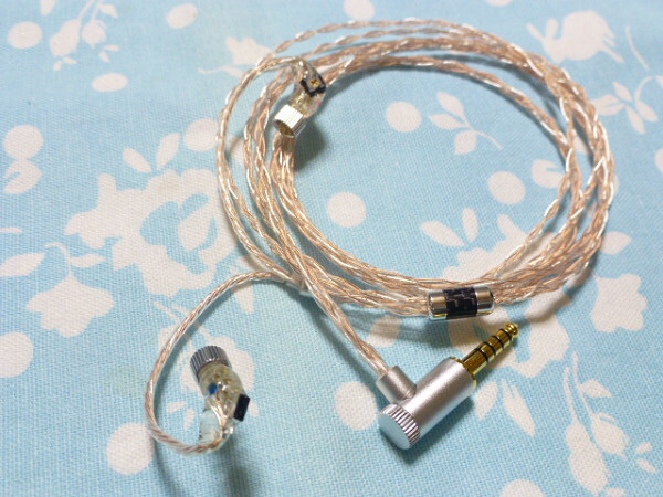 JH 4ピン Pure OCC + 6N純銀撚り線 八芯 ブレイド編 4.4mm5極 L JH 4ピン Pure OCC + 6N純銀撚り線 八芯 ブレイド編 4.4mm5極 L
