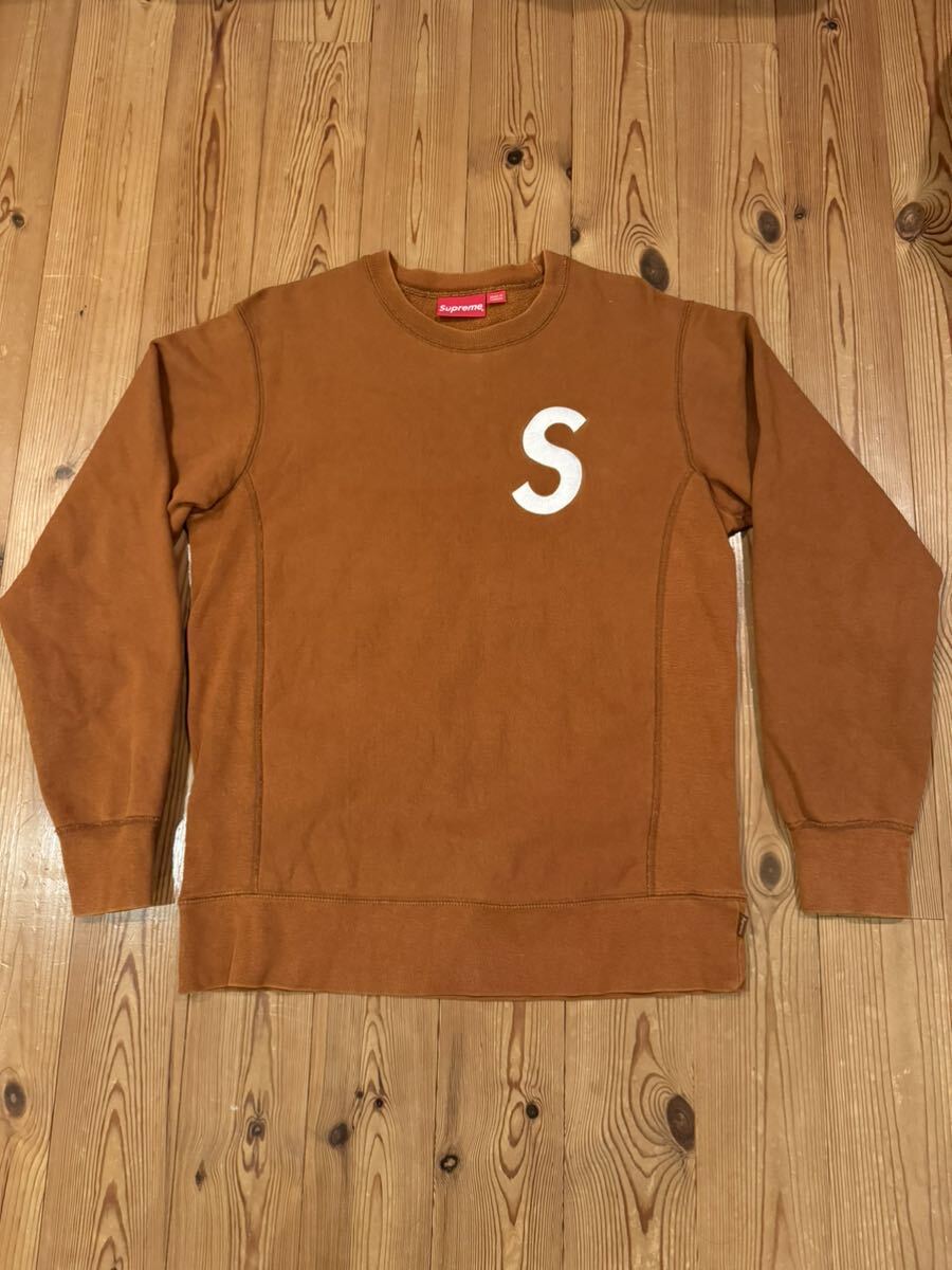 Mサイズ Supreme S Logo Crewneck スウェット box Sロゴ クルーネック シュプリーム トレーナー 裏起毛_画像1