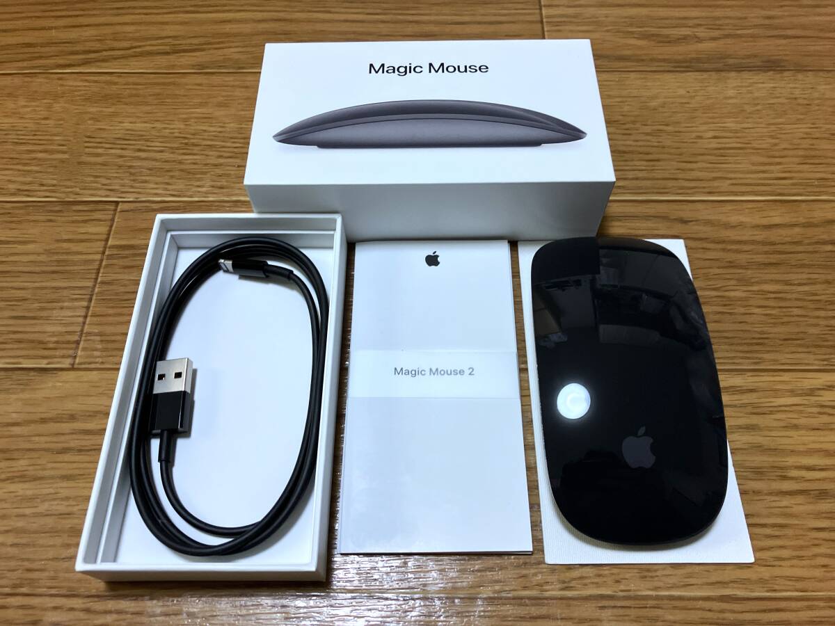 Apple Magic Mouse 2 SPACE GRAY Multi-Touch対応 付属品有り アップル マジック マウス2 スペースグレイ_画像2