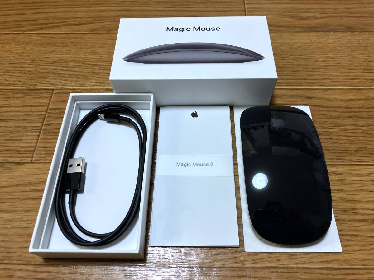 Apple Magic Mouse 2 SPACE GRAY Multi-Touch対応 付属品有り アップル マジック マウス2 スペースグレイ_画像3