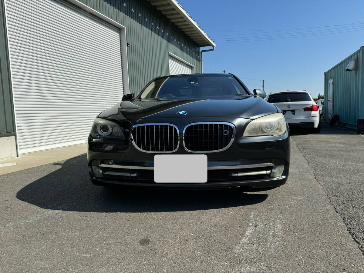 BMW F01 740i 2009年式 走行距離95,457km 茶革シート ソフィストグレーブリリアントエフェクト ローダウン 不具合あり説明文必読の画像3