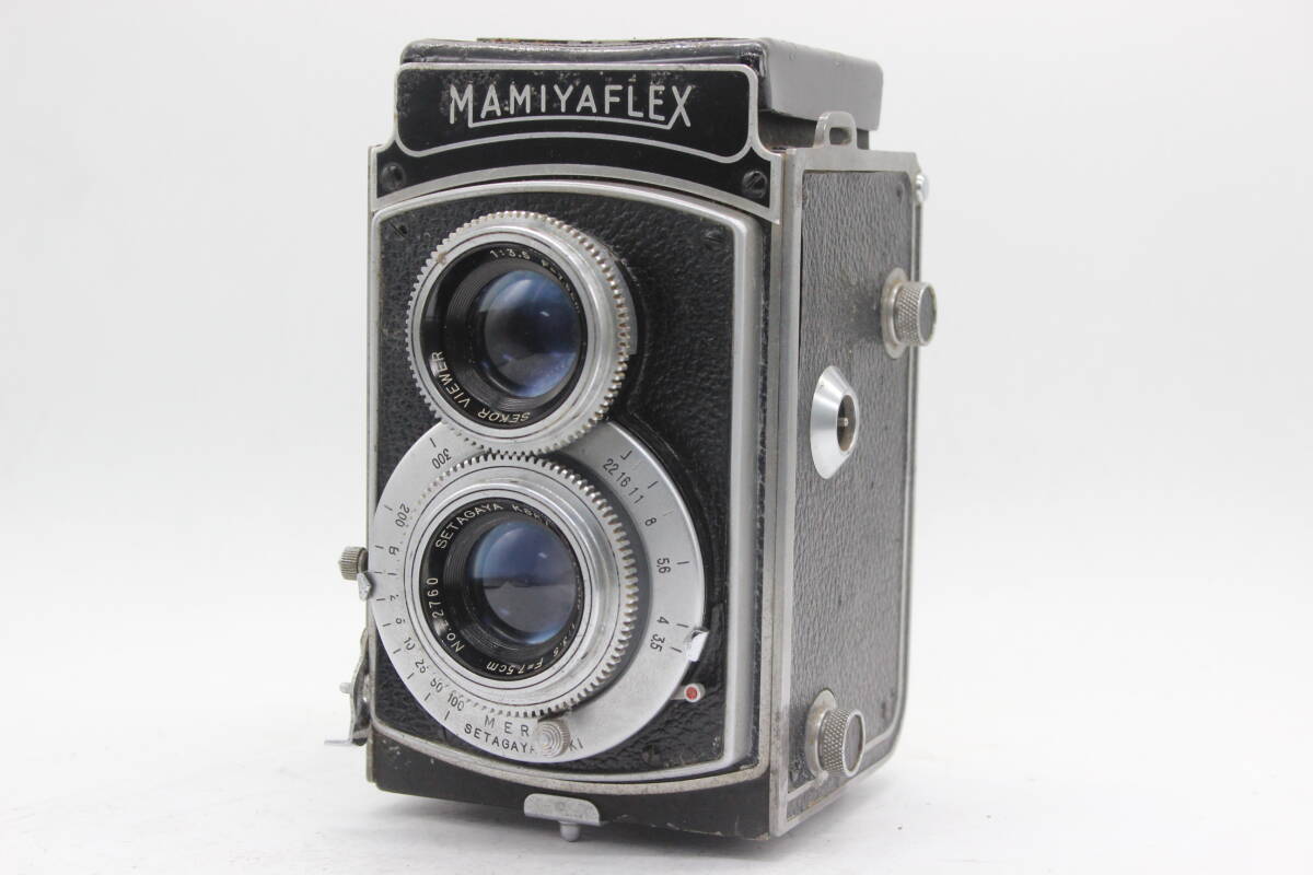 [ goods with special circumstances ] Mamiya Mamiyaflex SEKOR 7.5cm F3.5 two eye camera s7352
