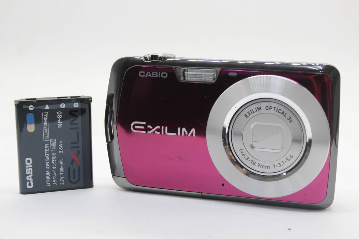 【返品保証】 カシオ Casio Exilim EX-Z1 ピンク 3x バッテリー付き コンパクトデジタルカメラ s7406_画像1