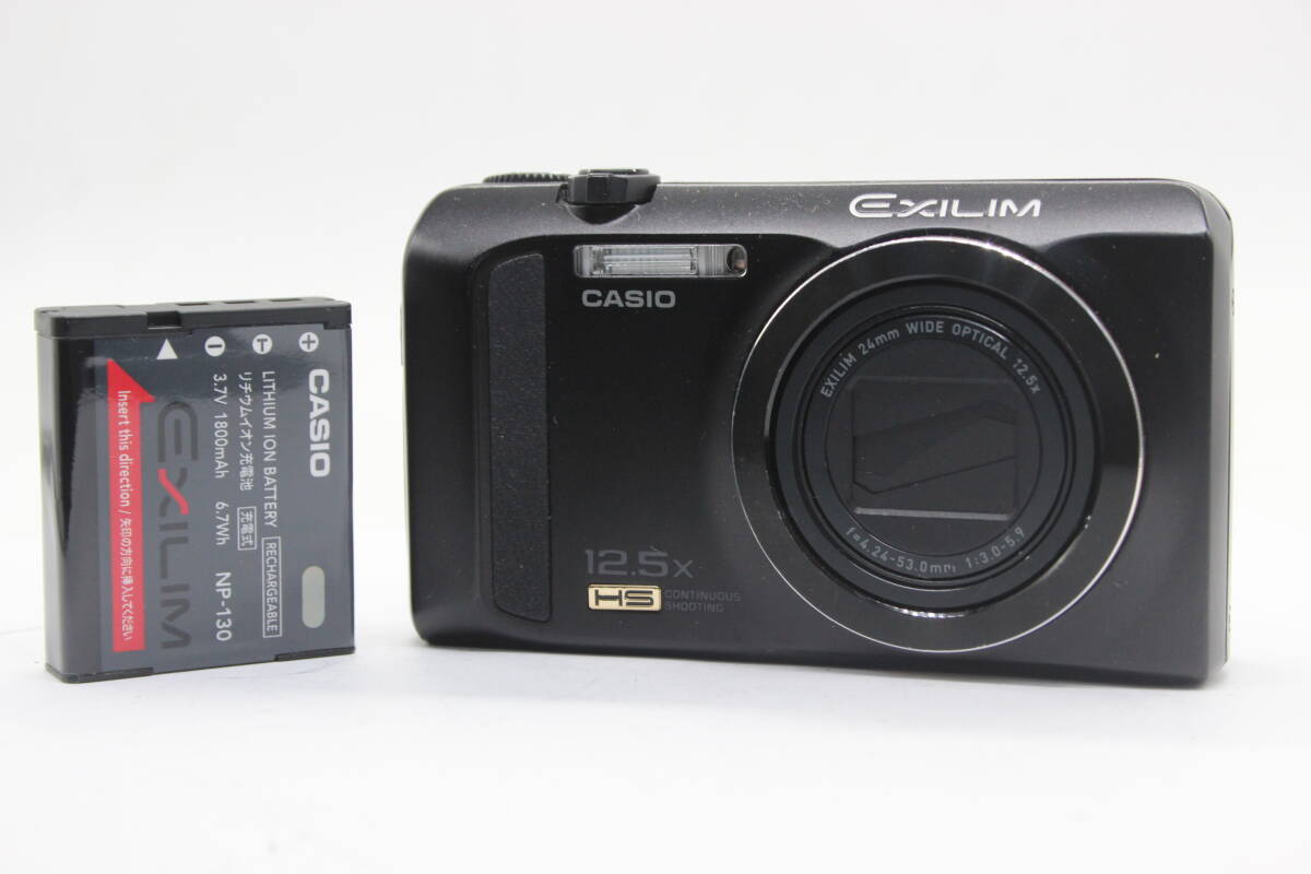 【返品保証】 カシオ Casio Exilim EX-ZR200 ブラック 12.5x バッテリー付き コンパクトデジタルカメラ s7414_画像1