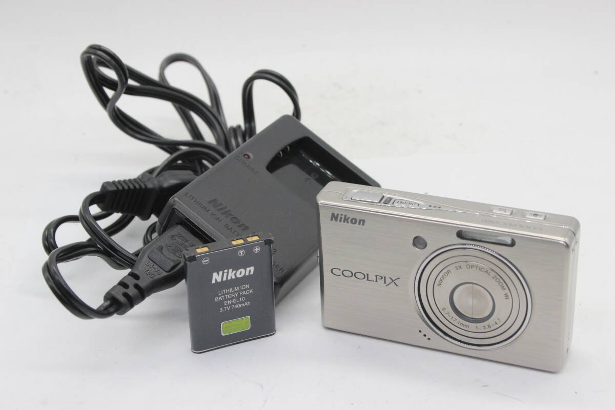 【返品保証】 ニコン Nikon Coolpix S500 3x バッテリー チャージャー付き コンパクトデジタルカメラ s7441_画像1